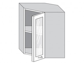 1.60.3у Шкаф настенный (h=720) угловой на 600мм со стекл. дверцей в Кунгуре - kungur.magazinmebel.ru | фото
