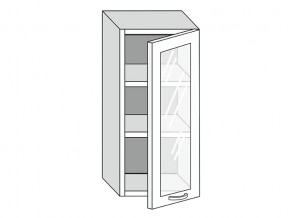 19.40.3 Шкаф настенный (h=913) на 400мм с 1-ой стекл. дверцей в Кунгуре - kungur.magazinmebel.ru | фото