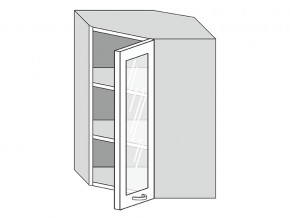 19.60.3у Шкаф настенный (h=913) угловой на 600мм со стекл. дверцей в Кунгуре - kungur.magazinmebel.ru | фото