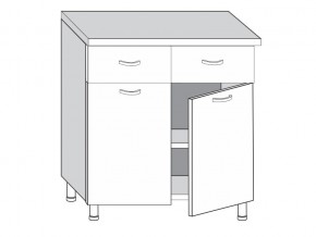 2.80.22 Шкаф-стол на 800мм с 2-я ящиками и 2-мя дверцами в Кунгуре - kungur.magazinmebel.ru | фото