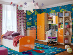 Детская комната Юниор-2 Оранжевый металлик в Кунгуре - kungur.magazinmebel.ru | фото - изображение 1