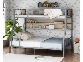 Двухъярусная кровать Гранада-1П 140 Серая в Кунгуре - kungur.magazinmebel.ru | фото - изображение 1