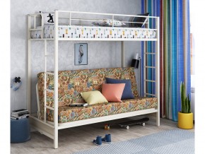 Двухъярусная кровать с диваном Мадлен Слоновая кость-марки в Кунгуре - kungur.magazinmebel.ru | фото