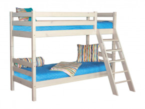 Двухъярусная кровать Соня вариант 10 с наклонной лестницей белая в Кунгуре - kungur.magazinmebel.ru | фото - изображение 2