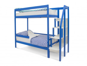 Двухъярусная кровать Svogen с бортиком синий в Кунгуре - kungur.magazinmebel.ru | фото - изображение 1