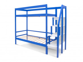 Двухъярусная кровать Svogen с бортиком синий в Кунгуре - kungur.magazinmebel.ru | фото - изображение 2