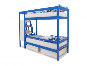 Двухъярусная кровать Svogen с ящиками и бортиком синий в Кунгуре - kungur.magazinmebel.ru | фото - изображение 4