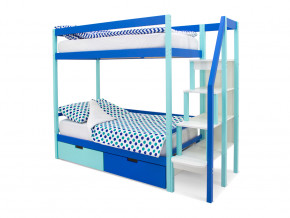 Двухъярусная кровать Svogen с ящиками мятно-синий в Кунгуре - kungur.magazinmebel.ru | фото
