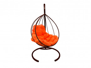 Кокон Капля без ротанга оранжевая подушка в Кунгуре - kungur.magazinmebel.ru | фото - изображение 1