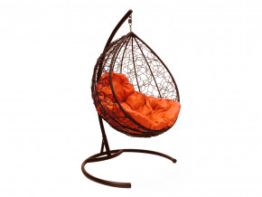 Кокон Капля ротанг оранжевая подушка в Кунгуре - kungur.magazinmebel.ru | фото