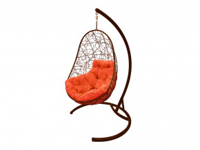 Кокон Овал с ротангом оранжевая подушка в Кунгуре - kungur.magazinmebel.ru | фото - изображение 1
