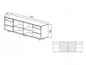 Комодино Moderno-2200 Ф4 в Кунгуре - kungur.magazinmebel.ru | фото - изображение 4