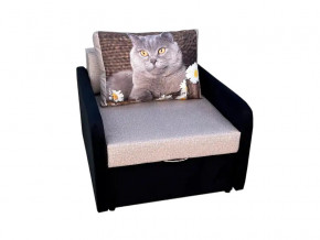 Кресло кровать Канзасик с подлокотниками кот с ромашками-2 в Кунгуре - kungur.magazinmebel.ru | фото