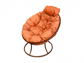 Кресло Папасан мини без ротанга оранжевая подушка в Кунгуре - kungur.magazinmebel.ru | фото