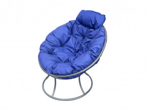 Кресло Папасан мини без ротанга синяя подушка в Кунгуре - kungur.magazinmebel.ru | фото