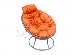 Кресло Папасан мини пружинка без ротанга оранжевая подушка в Кунгуре - kungur.magazinmebel.ru | фото - изображение 1