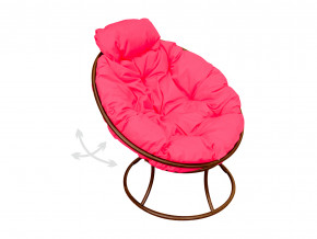 Кресло Папасан мини пружинка без ротанга розовая подушка в Кунгуре - kungur.magazinmebel.ru | фото