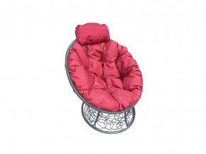 Кресло Папасан мини с ротангом красная подушка в Кунгуре - kungur.magazinmebel.ru | фото - изображение 1