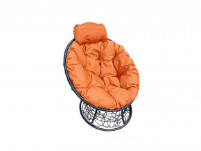 Кресло Папасан мини с ротангом оранжевая подушка в Кунгуре - kungur.magazinmebel.ru | фото - изображение 1
