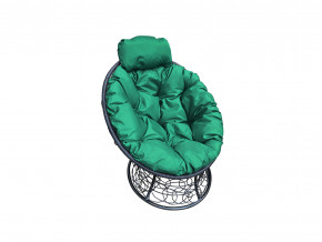 Кресло Папасан мини с ротангом зелёная подушка в Кунгуре - kungur.magazinmebel.ru | фото - изображение 1