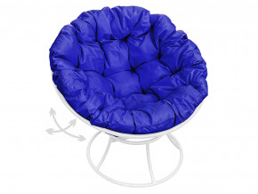 Кресло Папасан пружинка без ротанга синяя подушка в Кунгуре - kungur.magazinmebel.ru | фото