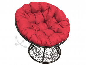 Кресло Папасан пружинка с ротангом красная подушка в Кунгуре - kungur.magazinmebel.ru | фото