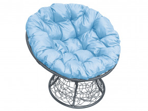 Кресло Папасан с ротангом голубая подушка в Кунгуре - kungur.magazinmebel.ru | фото