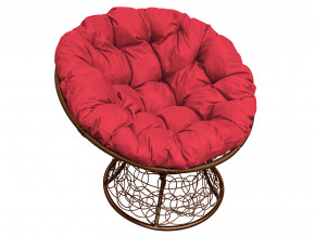 Кресло Папасан с ротангом красная подушка в Кунгуре - kungur.magazinmebel.ru | фото
