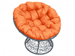 Кресло Папасан с ротангом оранжевая подушка в Кунгуре - kungur.magazinmebel.ru | фото - изображение 1
