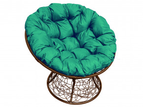 Кресло Папасан с ротангом зелёная подушка в Кунгуре - kungur.magazinmebel.ru | фото