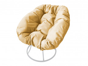 Кресло Пончик без ротанга бежевая подушка в Кунгуре - kungur.magazinmebel.ru | фото