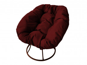 Кресло Пончик без ротанга бордовая подушка в Кунгуре - kungur.magazinmebel.ru | фото - изображение 1