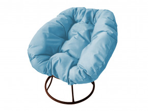 Кресло Пончик без ротанга голубая подушка в Кунгуре - kungur.magazinmebel.ru | фото