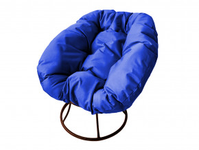Кресло Пончик без ротанга синяя подушка в Кунгуре - kungur.magazinmebel.ru | фото