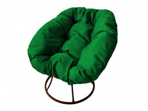 Кресло Пончик без ротанга зелёная подушка в Кунгуре - kungur.magazinmebel.ru | фото
