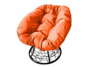 Кресло Пончик с ротангом оранжевая подушка в Кунгуре - kungur.magazinmebel.ru | фото - изображение 1