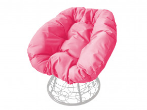 Кресло Пончик с ротангом розовая подушка в Кунгуре - kungur.magazinmebel.ru | фото