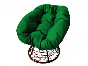 Кресло Пончик с ротангом зелёная подушка в Кунгуре - kungur.magazinmebel.ru | фото