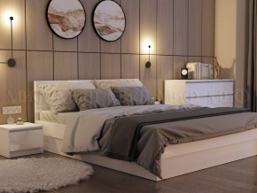 Кровать 1400 Челси Белый глянец в Кунгуре - kungur.magazinmebel.ru | фото - изображение 2