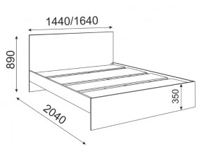 Кровать 1600 Осло модуль 4 с ящиками Дуб золото в Кунгуре - kungur.magazinmebel.ru | фото - изображение 2