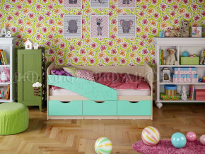 Кровать Бабочки 1600 Бирюза матовая в Кунгуре - kungur.magazinmebel.ru | фото - изображение 1