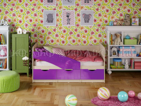 Кровать Бабочки 1600 Фиолетовый металлик в Кунгуре - kungur.magazinmebel.ru | фото - изображение 1