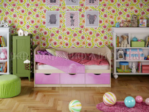 Кровать Бабочки 1600 Сиреневый металлик в Кунгуре - kungur.magazinmebel.ru | фото - изображение 1
