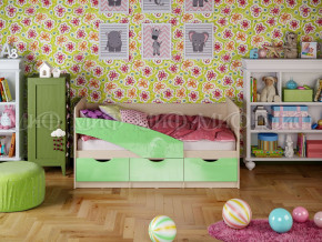 Кровать Бабочки 1800 Салатовый металлик в Кунгуре - kungur.magazinmebel.ru | фото