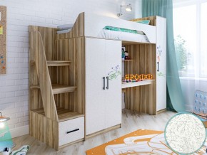 Кровать чердак Тея с пеналом с фасадом для рисования феритейл в Кунгуре - kungur.magazinmebel.ru | фото - изображение 1