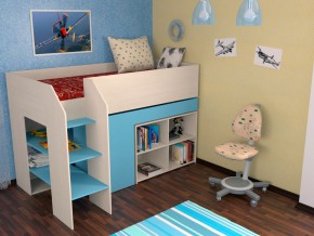 Кровать чердак Теремок 2 Голубой в Кунгуре - kungur.magazinmebel.ru | фото - изображение 1