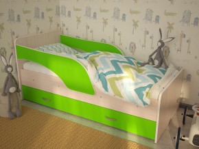 Кровать детская Максимка млечный дуб-лайм в Кунгуре - kungur.magazinmebel.ru | фото