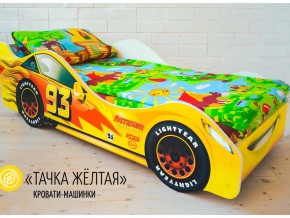 Кровать детская машина Тачка Желтая в Кунгуре - kungur.magazinmebel.ru | фото - изображение 1