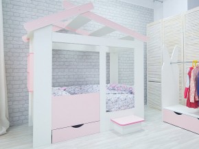 Кровать детская Теремок без ящика розовая в Кунгуре - kungur.magazinmebel.ru | фото - изображение 2