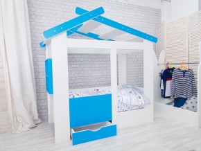 Кровать детская Теремок с ящиком лазурь в Кунгуре - kungur.magazinmebel.ru | фото - изображение 1